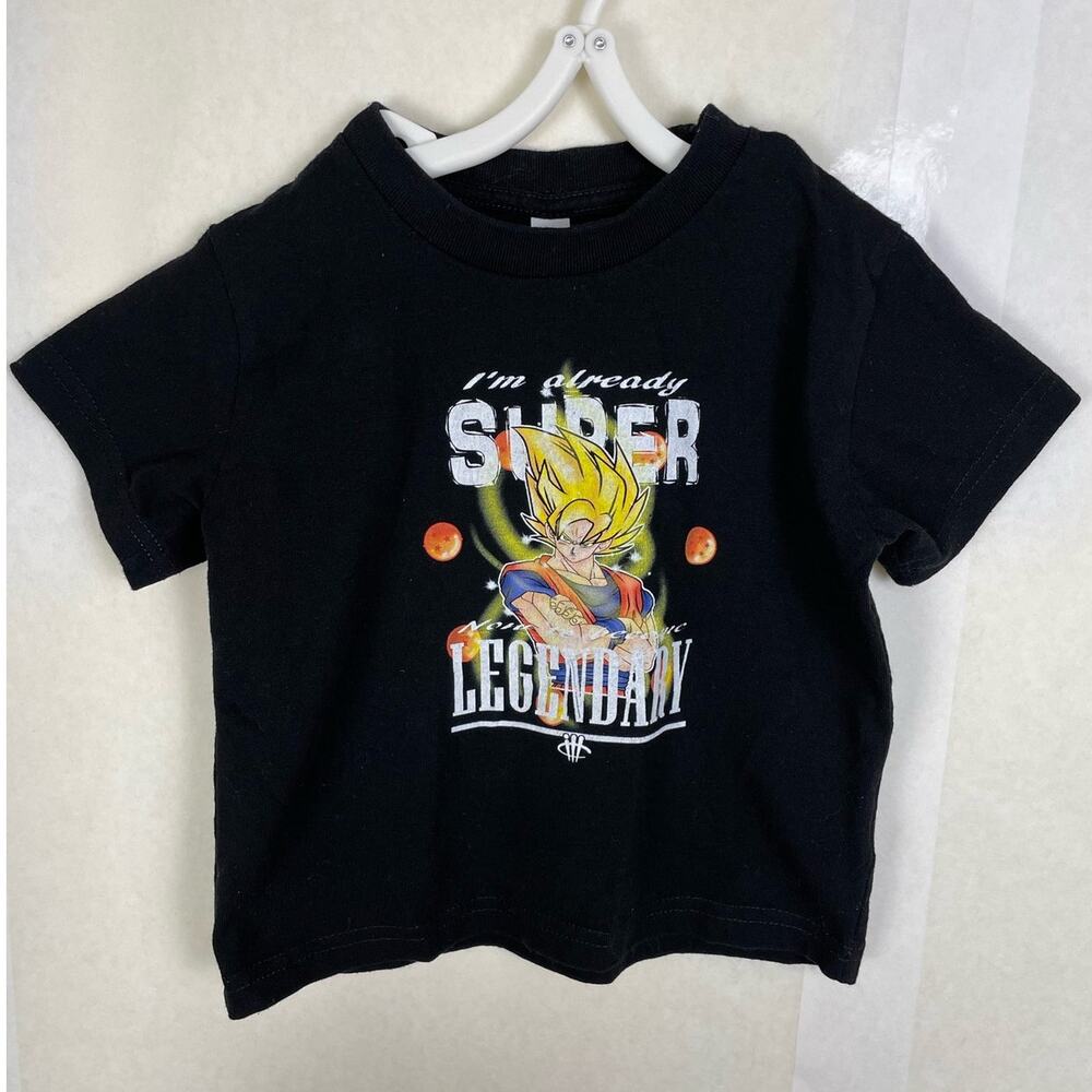Rabbit Skins Saiyan Goku black tshirt Size 3 Toddler Ill Currency Anime Fangear
